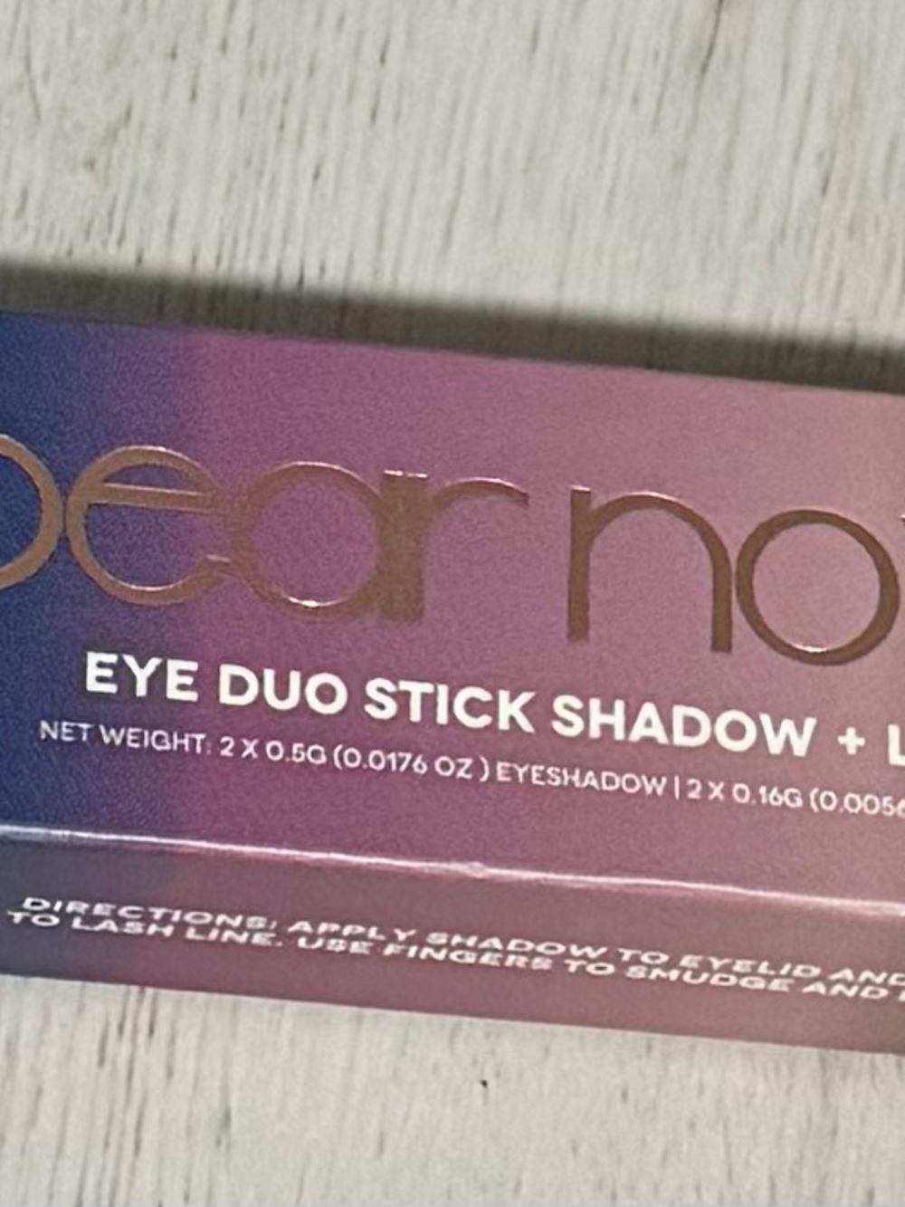 Pear Nova Eye Duo Stick Shadow - Purple Pink Gradient Packaging